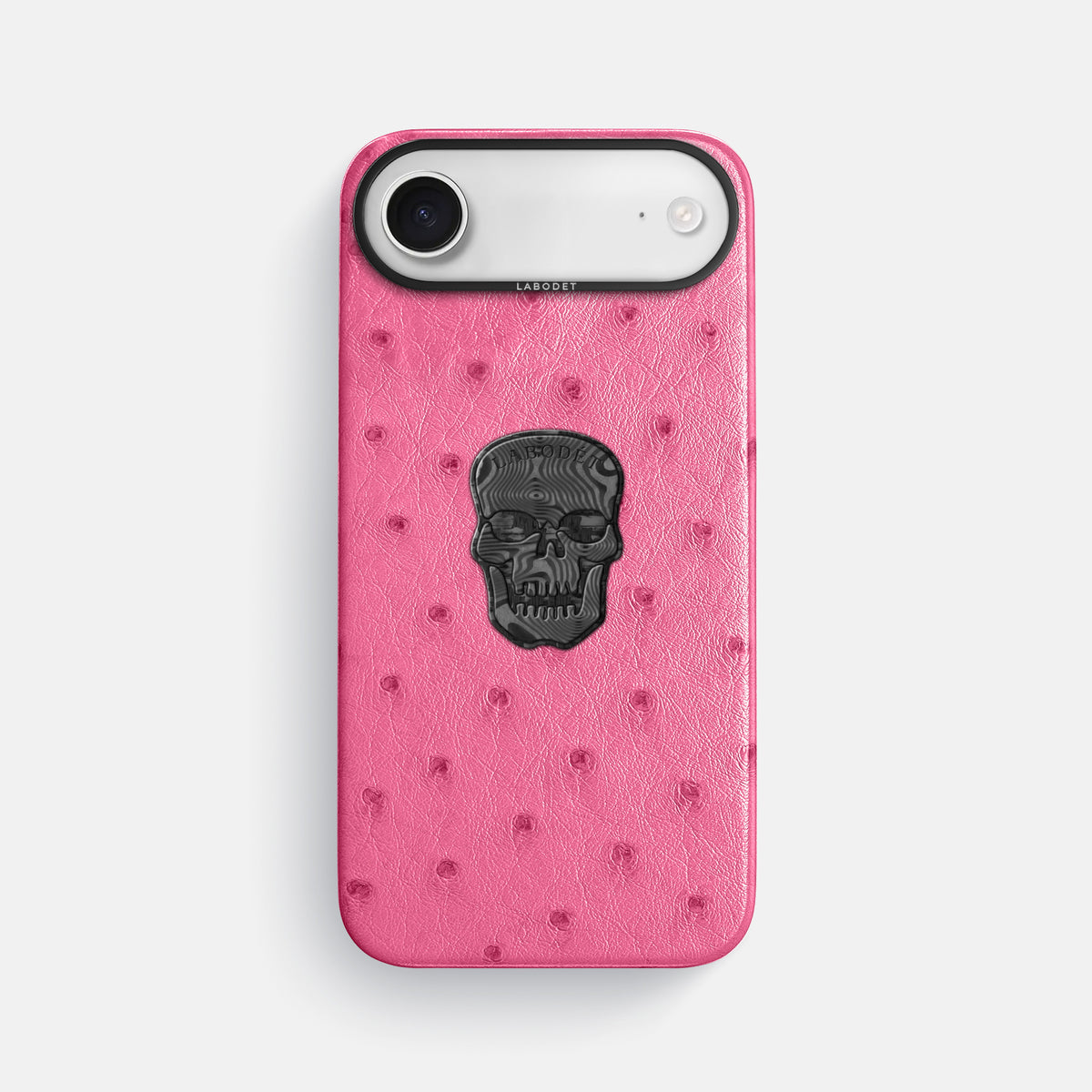 Classic Case With Carbon Skull For iPhone 17 Air In Ostrich -1 | Pink-Black