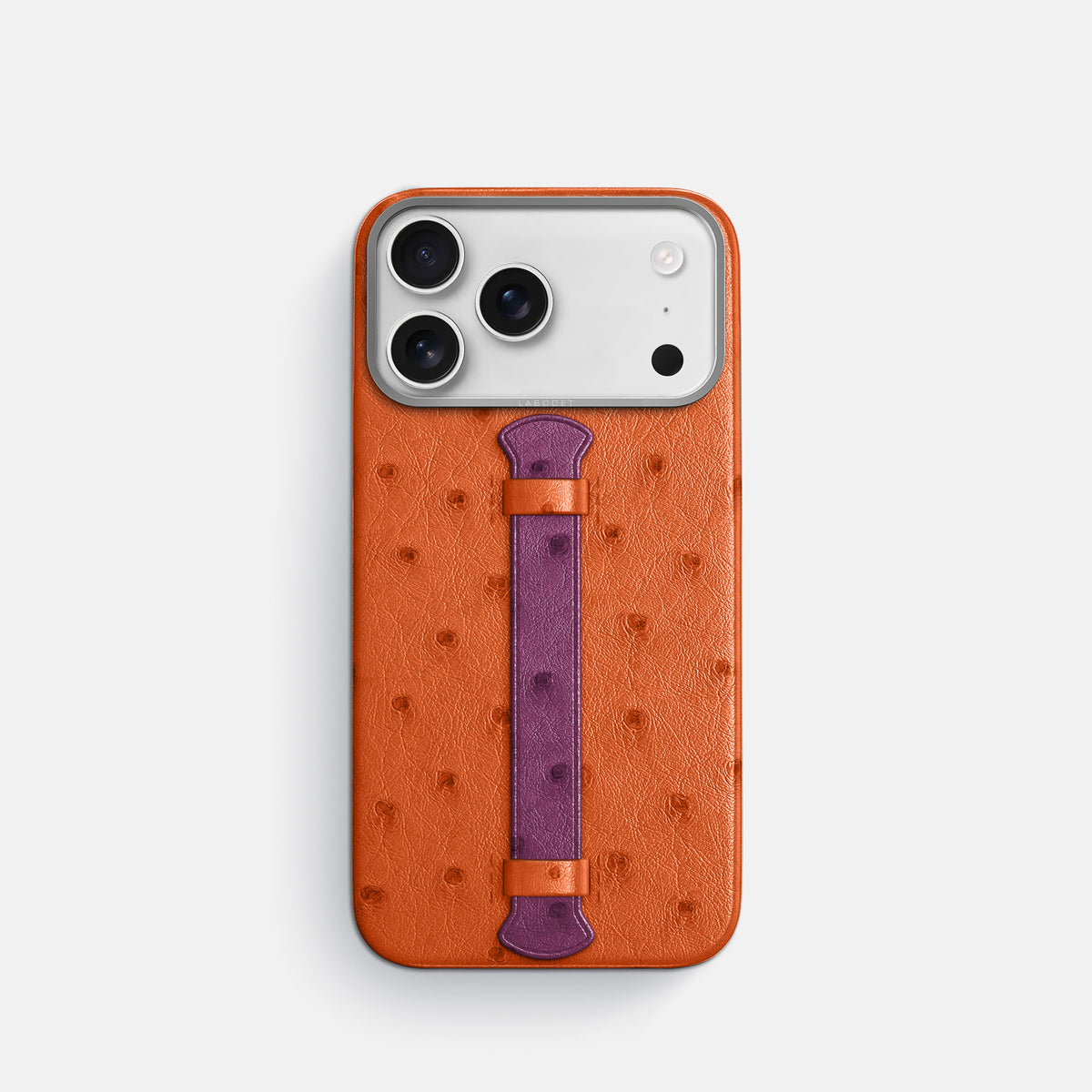 Center Handle Coloré For iPhone 17 Pro In Ostrich -1 | Orange-Steel