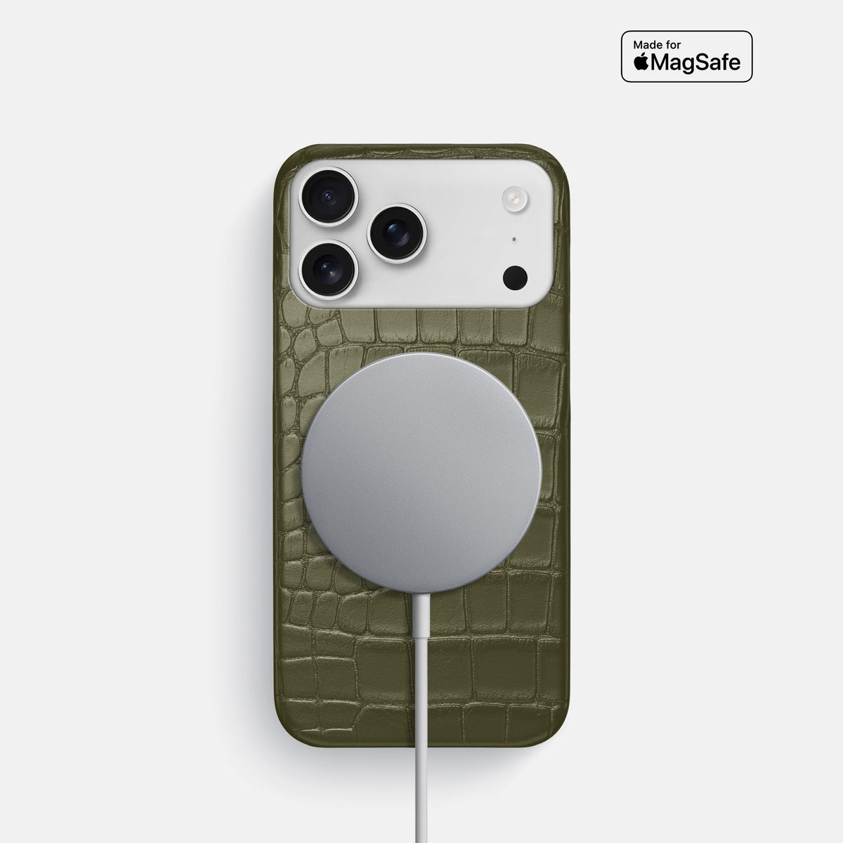 Slim Case For iPhone 18 Pro In Alligator -5 | Kaki-Green