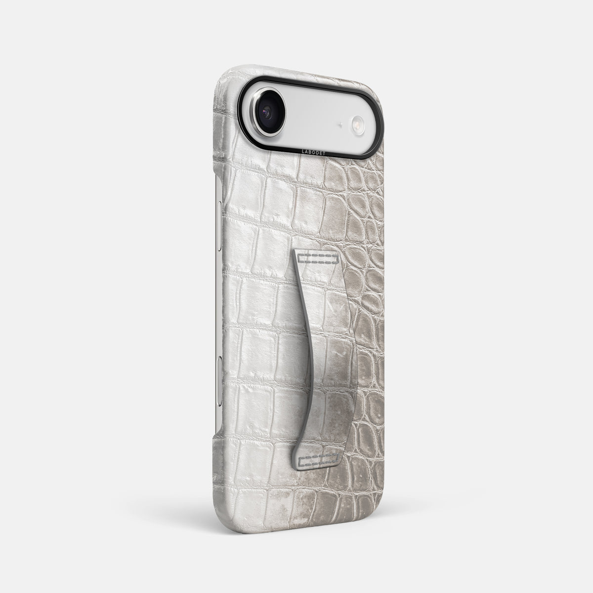 Finger Case For iPhone 17 Air In Himalayan Crocodile -2 | Grey-Black