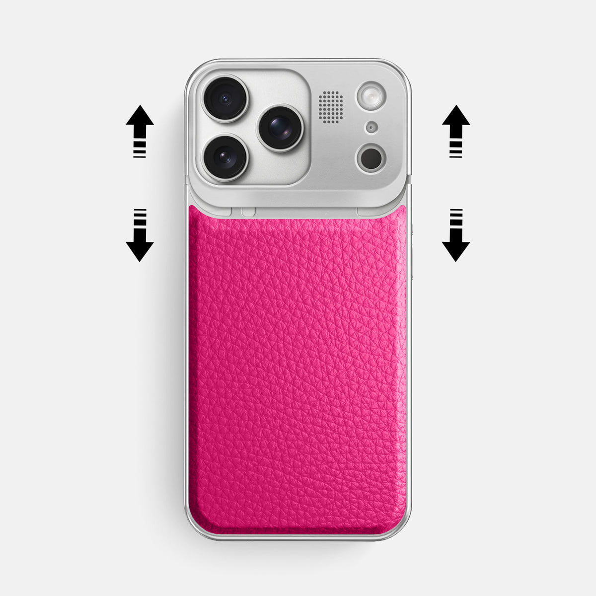 Metal Case For iPhone 17 Pro Max In Calf -2 | Magenta-Steel