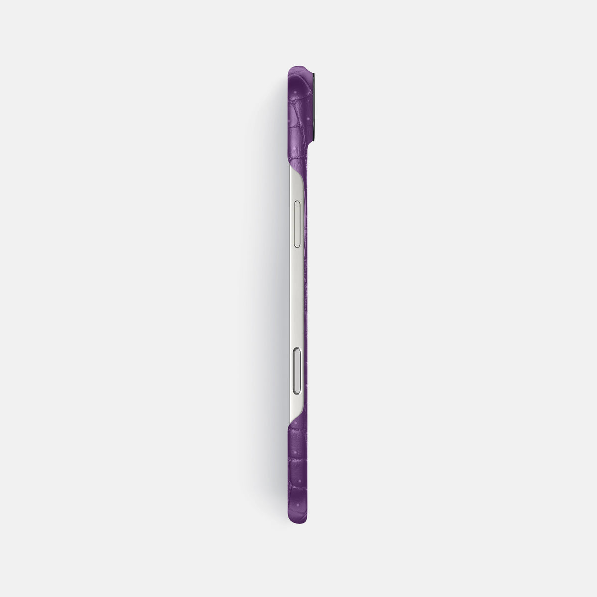 Classic Case For iPhone 17 Air In Porosus Crocodile -3 | Purple-Black