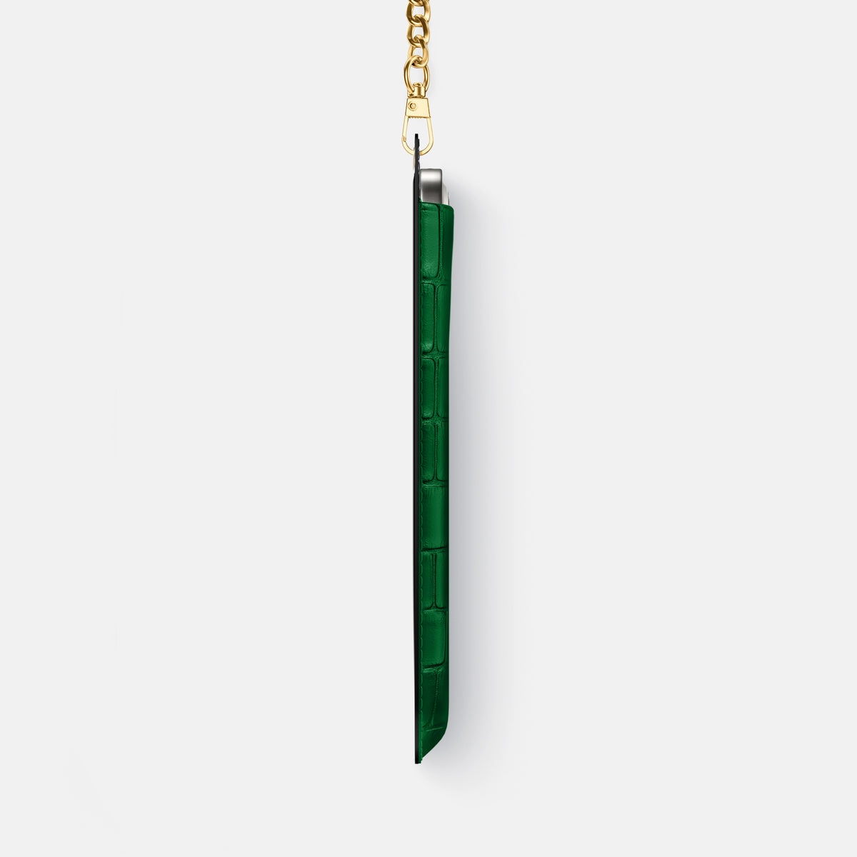Crossbody Bag For iPhone 17 Pro In Alligator -4 | Forest-Green-Gold