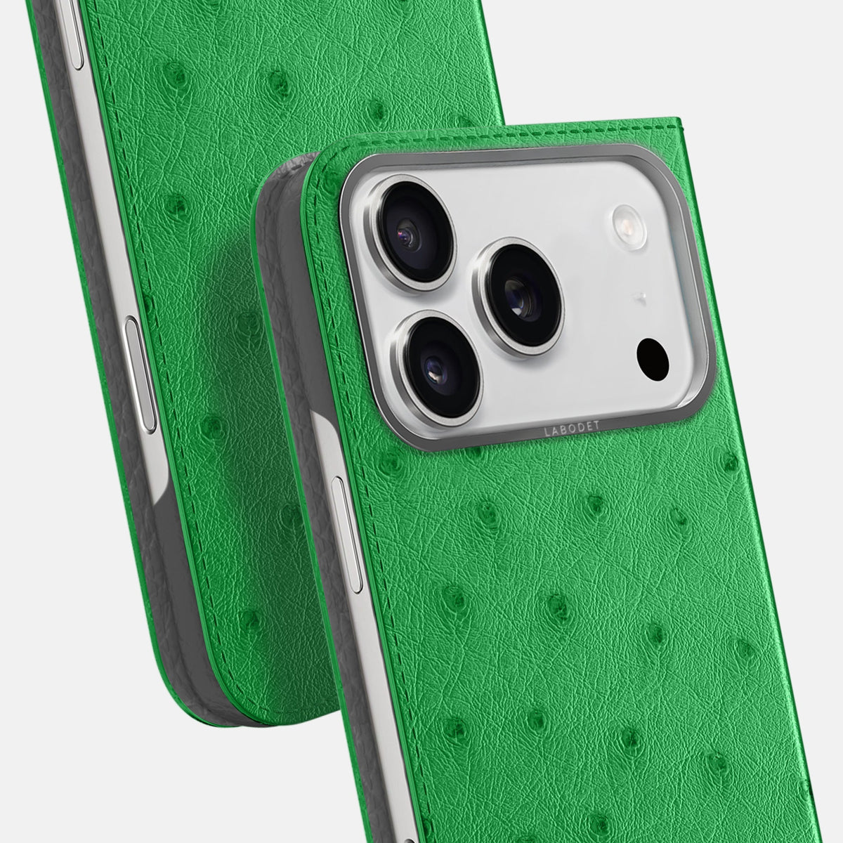 Folio Case For iPhone 18 Pro In Ostrich -5 | Kentucky-Green-Steel