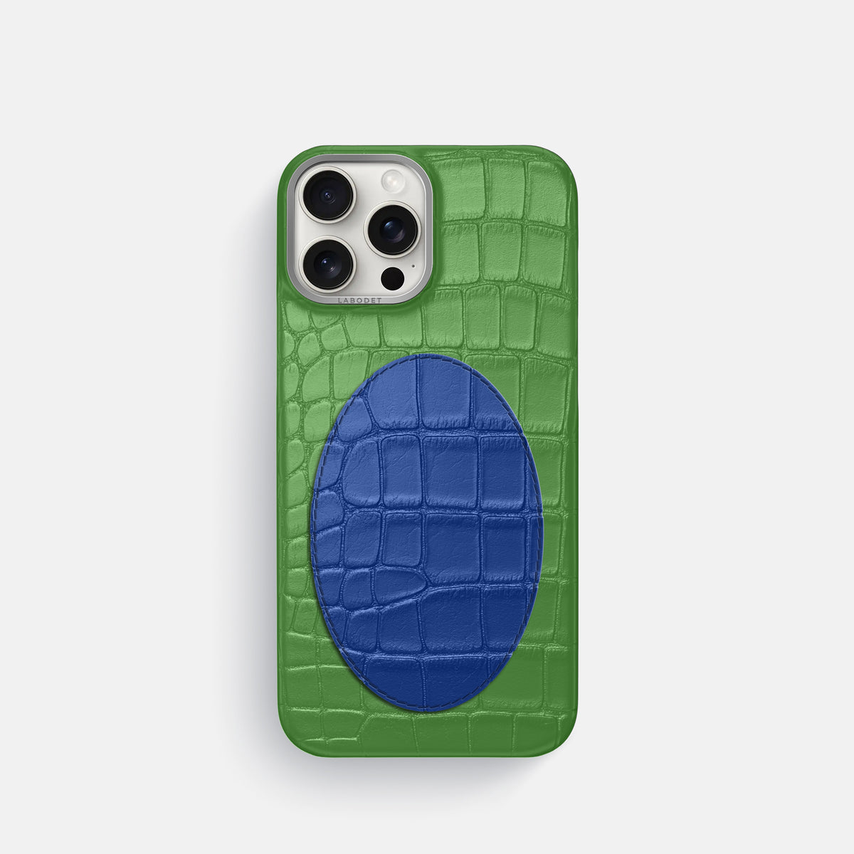 Classic Case With Oval For iPhone 16 Pro In Alligator -1 | Apple-Green-Steel