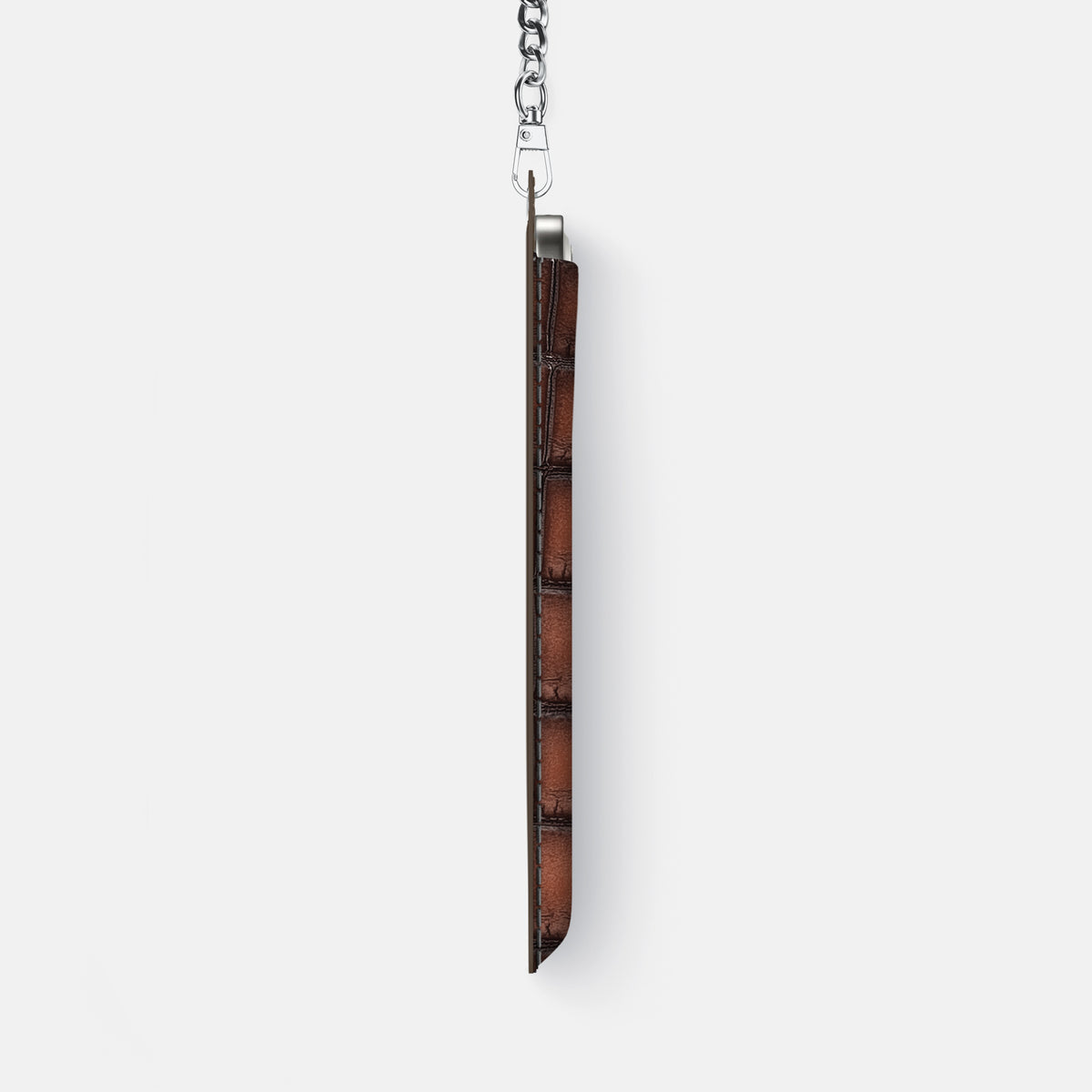 Crossbody Bag For iPhone 17 Pro Max In Patina Alligator -4 | Baobab-Steel