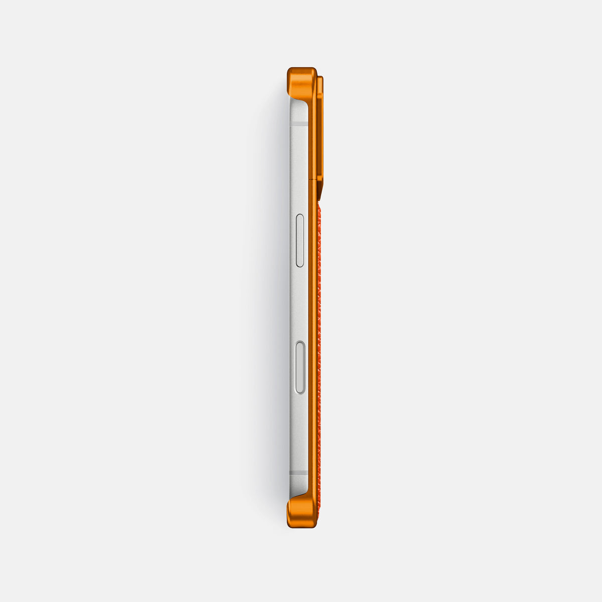 Metal Case For iPhone 17 Pro Max In Epsom-Style Calf -3 | Orange-Orange