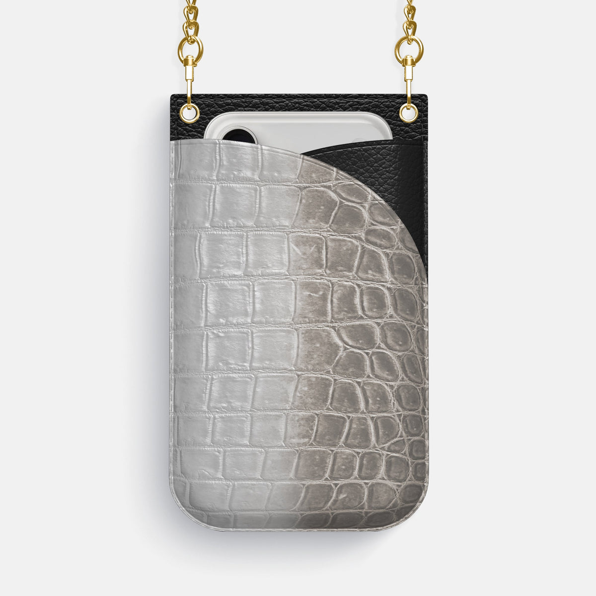 Crossbody Bag For iPhone 17 Pro Max In Himalayan Crocodile