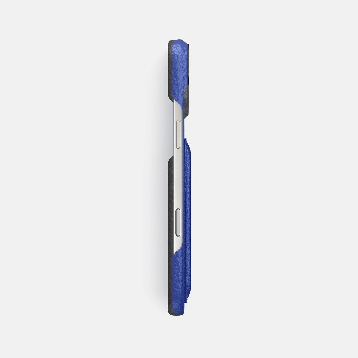 Double Card Case For iPhone 17 Air In Calf -3 | Royal-Blue-Black