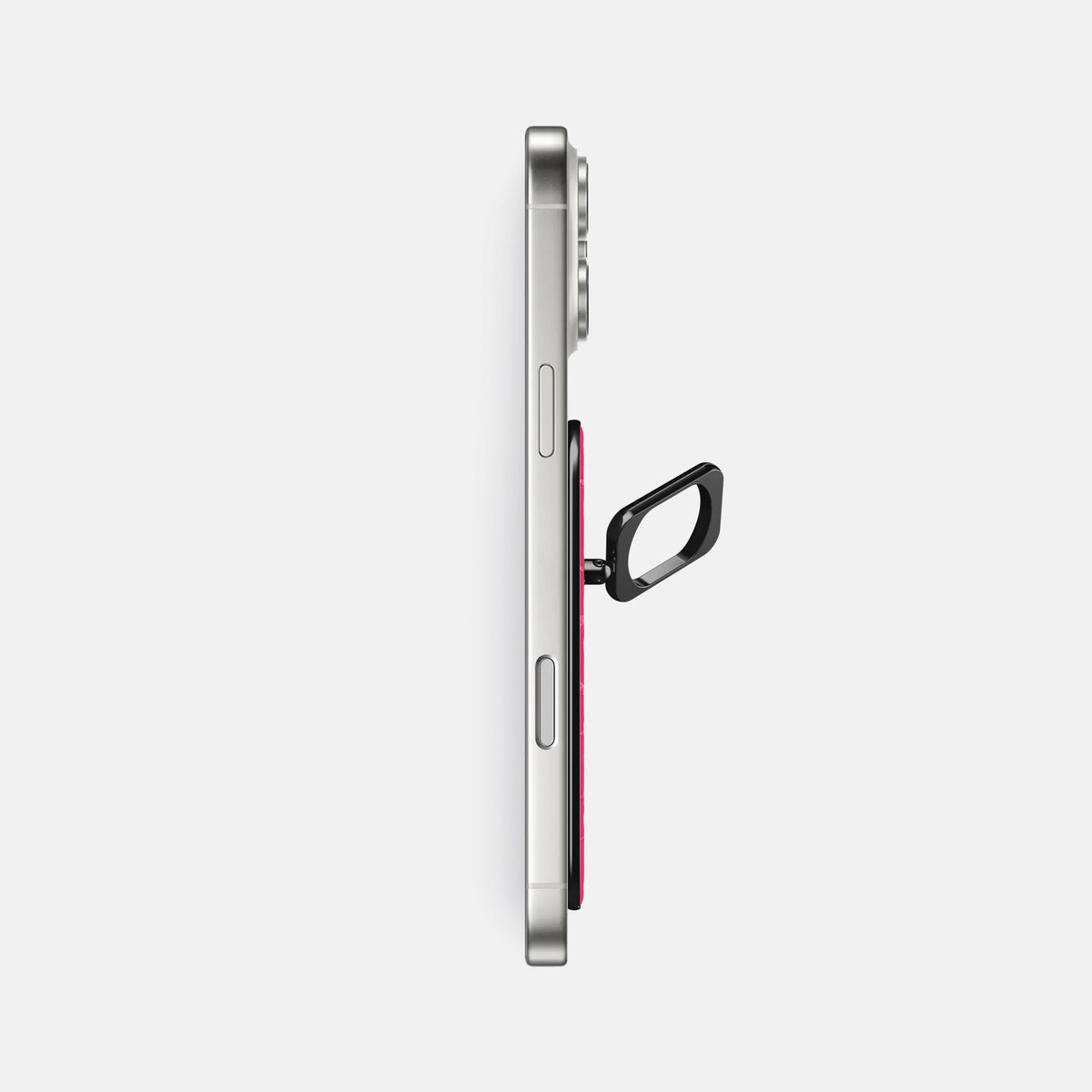 MagSafe Ring For iPhone 18 Pro Max In Shiny Alligator -3 | Pink-Panther-Black