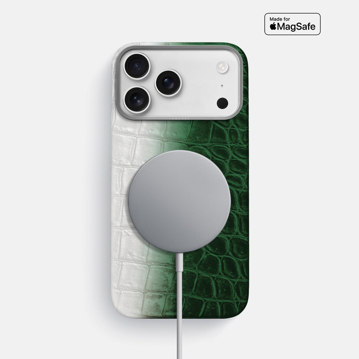 Classic Case For iPhone 18 Pro Max In Himalayan Crocodile -4 | Green-Steel