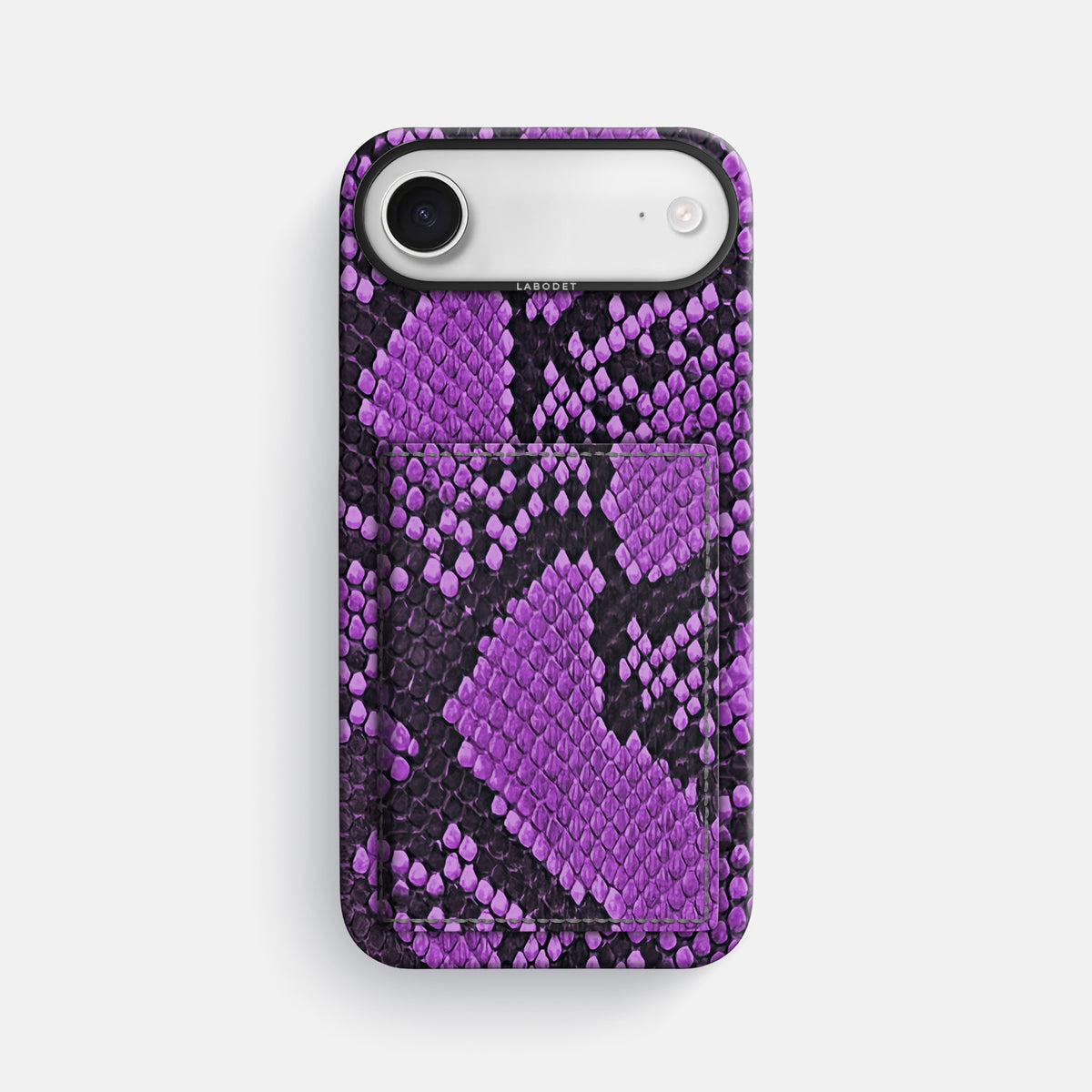 Bi-Fold Case For iPhone 17 Air In Deluxe Python -1 | Purple-Black