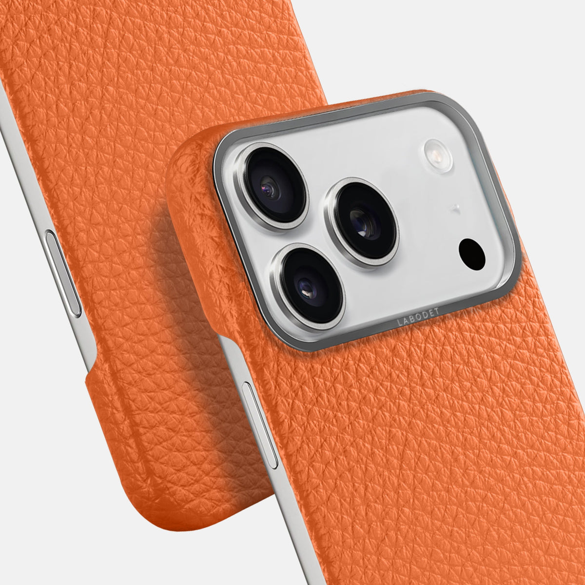 Classic Case For iPhone 18 Pro Max In Calf -6 | Orange-Steel