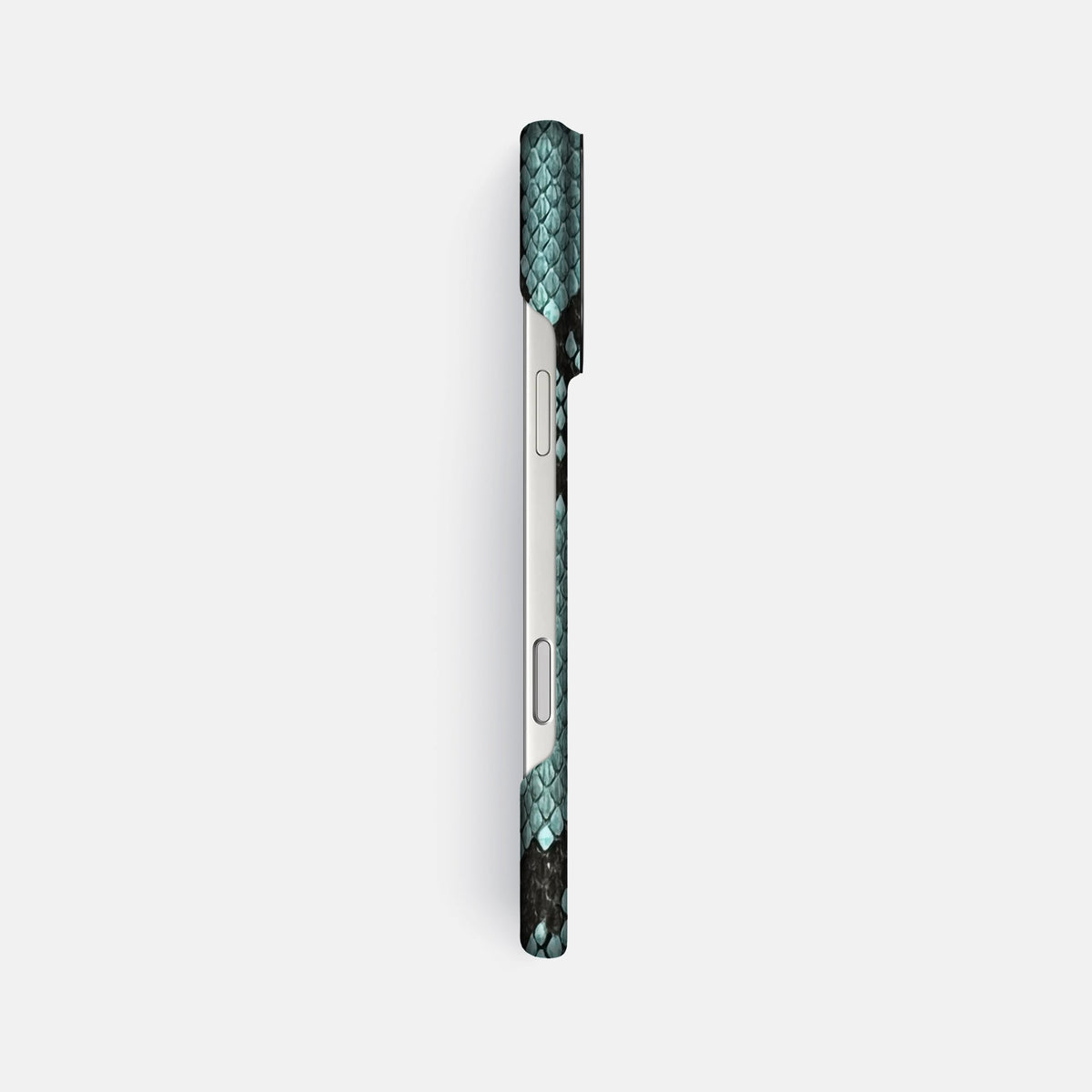 Classic Case For iPhone 18 Pro Max In Deluxe Python -3 | Blue-Lagoon-Black