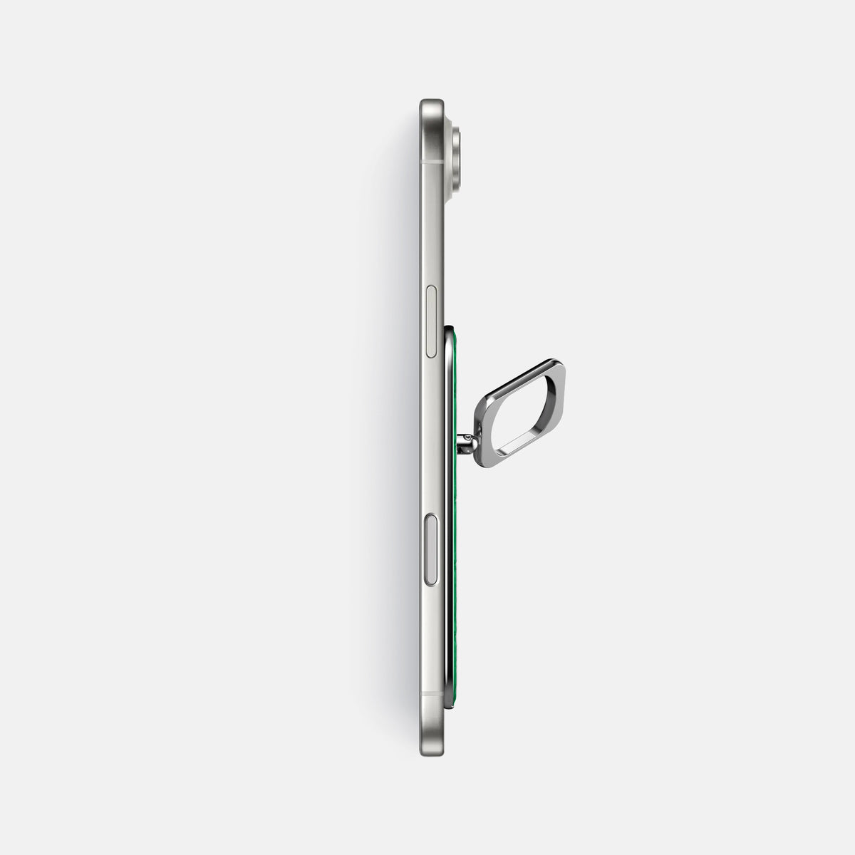 MagSafe Ring For iPhone 17 Air In Porosus Crocodile -3 | Cactus-Green-Steel