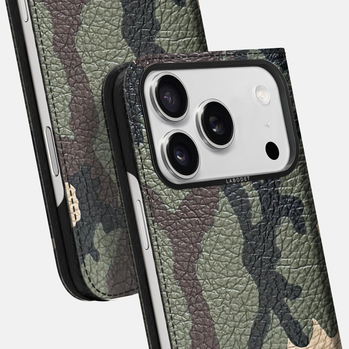 Folio Case For iPhone 17 Pro In Calf -5 | Camouflage-Black