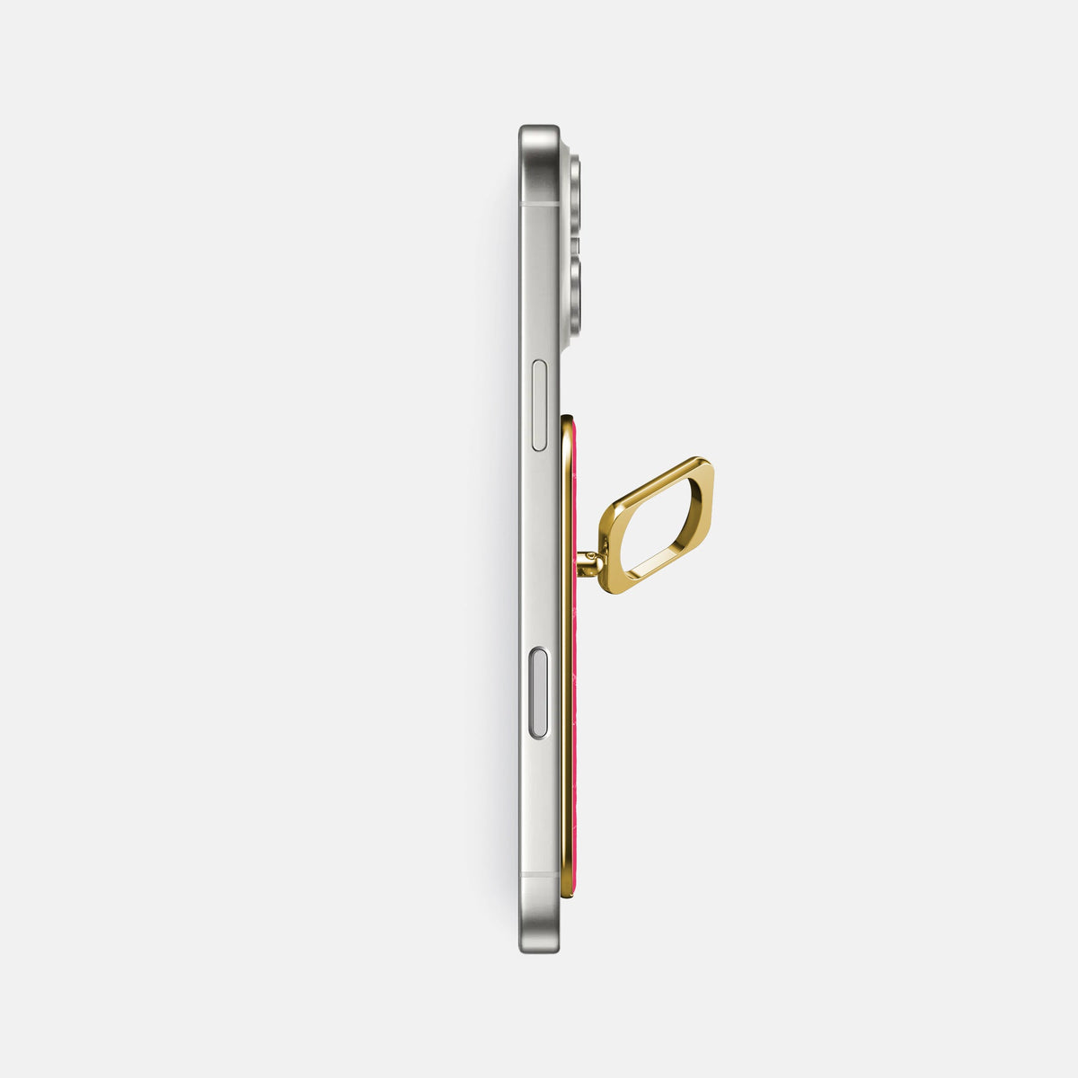 MagSafe Ring For iPhone 18 Pro Max In Shiny Alligator -3 | Pink-Panther-Gold