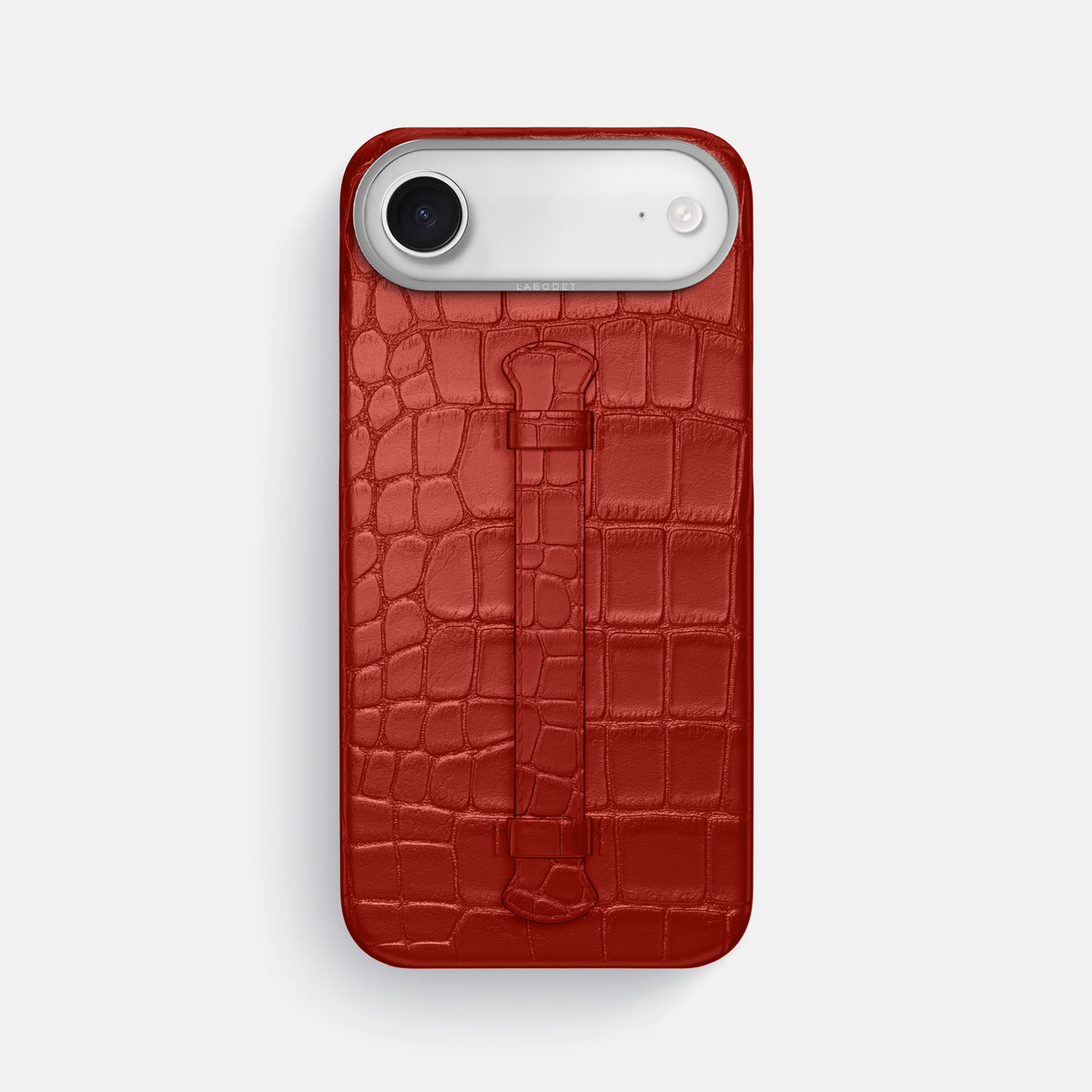 Center Handle For iPhone 17 Air In Alligator -1 | Red-Steel