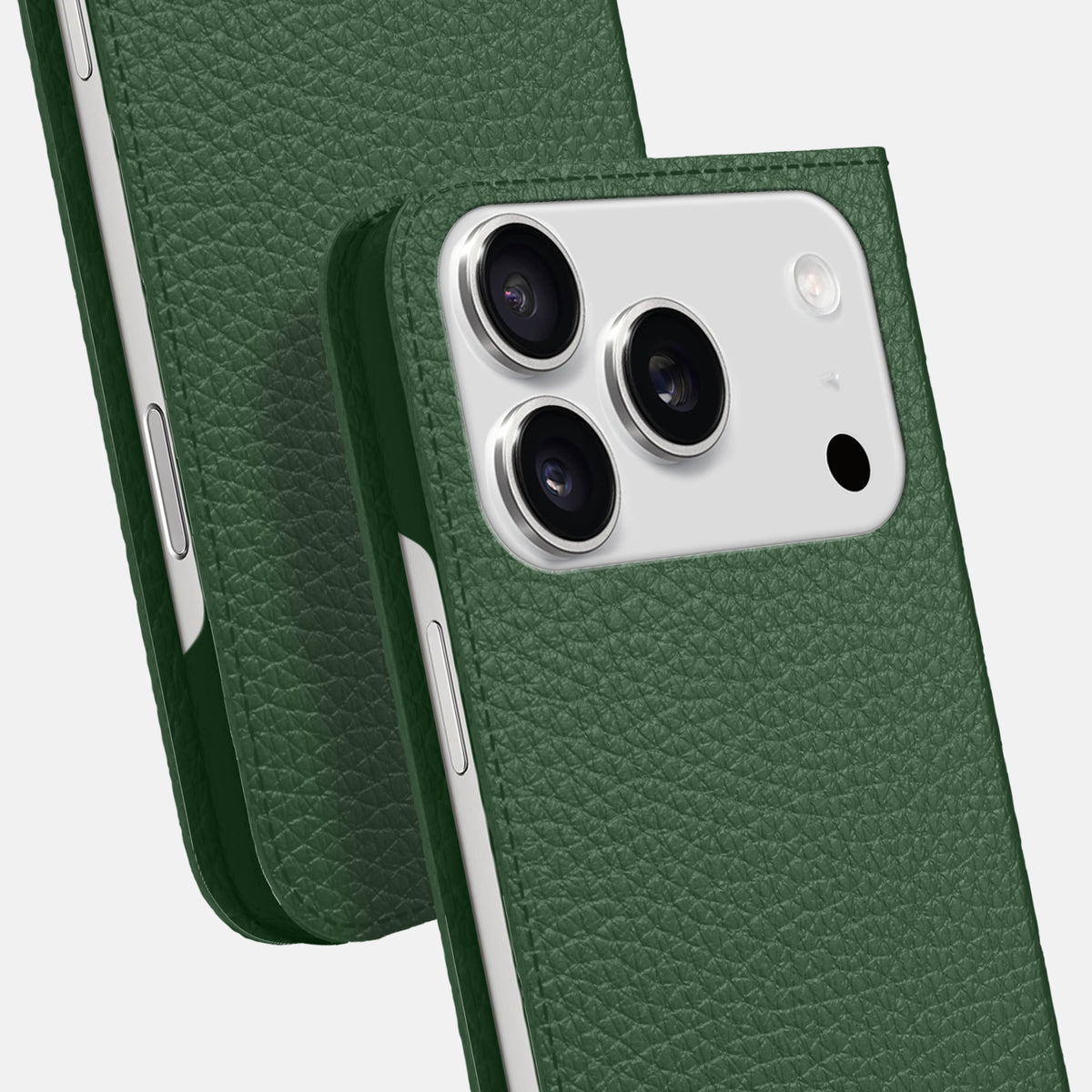Folio Slim Case For iPhone 17 Pro In Calf -5 | Dark-Green