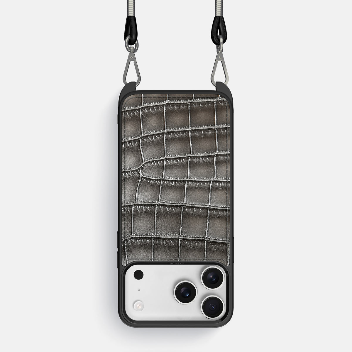 Crossbody Sport Case For iPhone 17 Pro In Patina Alligator -1 | Grey
