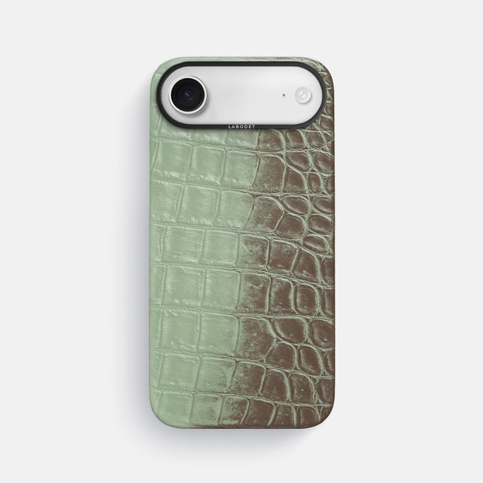 Classic Case For iPhone 17 Air In Himalayan Crocodile -1 | Pistachio-Black