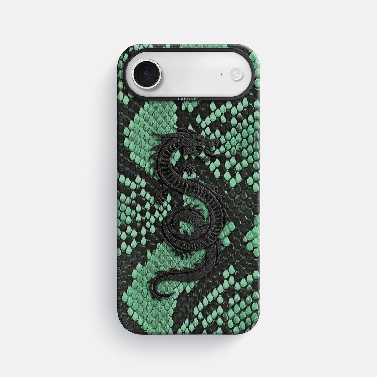 Classic Case With Carbon Dragon For iPhone 17 Air In Deluxe Python -1 | Forest-Green-Black
