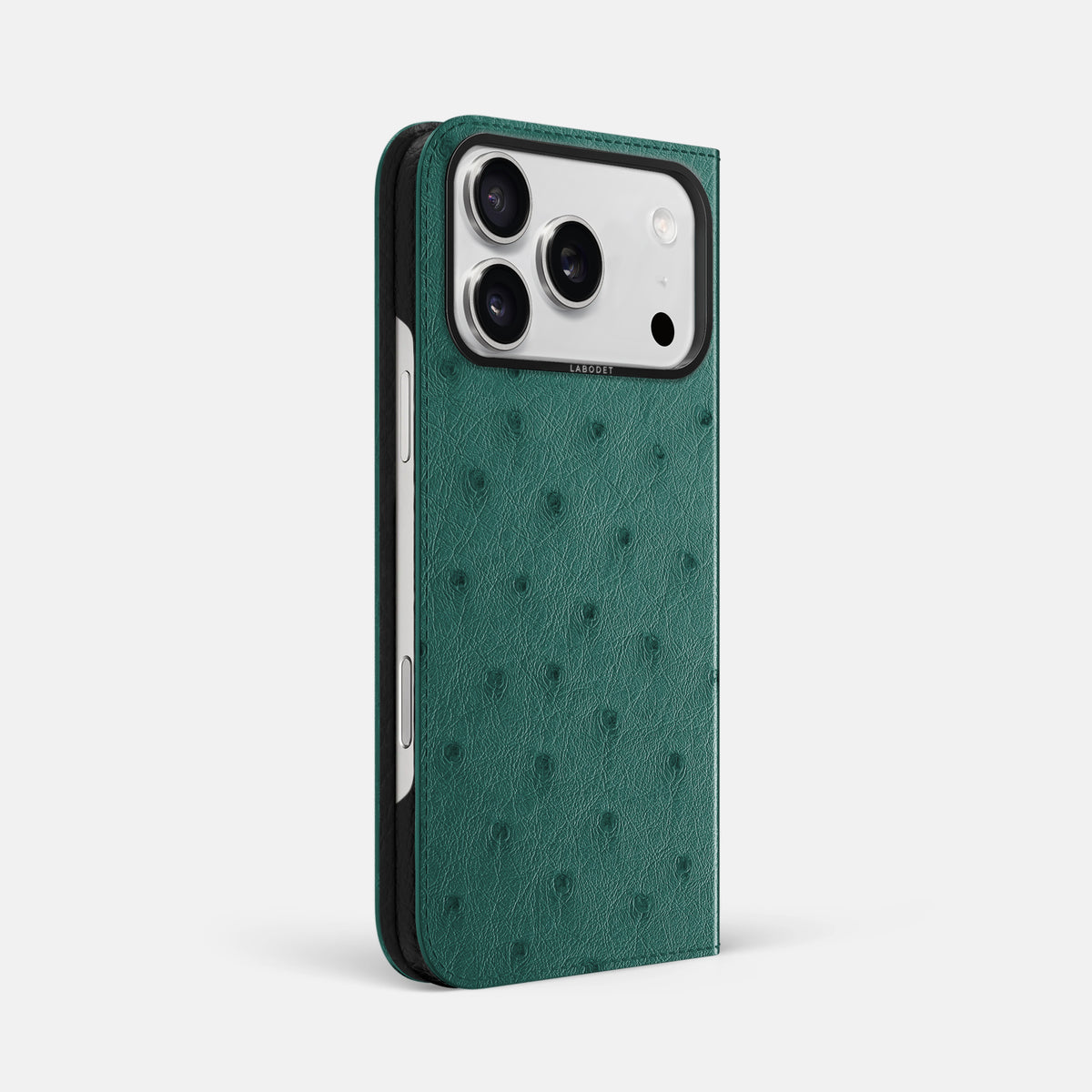Folio Case For iPhone 17 Pro Max In Ostrich -1 | Forest-Green-Black