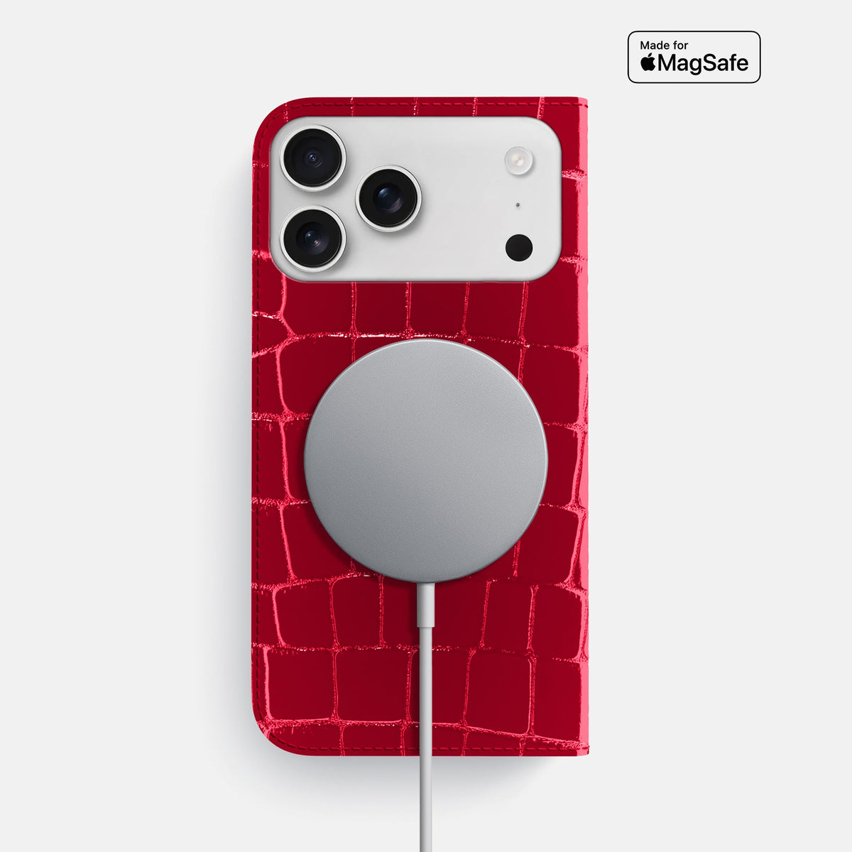 Folio Slim Case For iPhone 18 Pro Max In Shiny Alligator -3 | Cherry