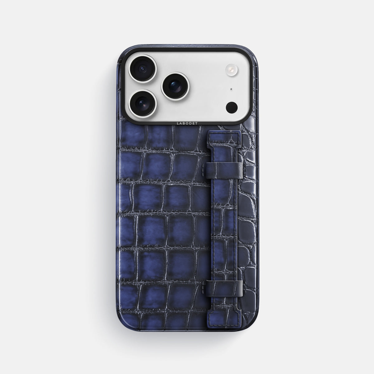 Handle Case For iPhone 17 Pro Max In Patina Alligator -1 | Havana-Blue-Black