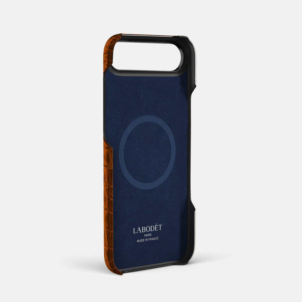Center Handle For iPhone 17 Air In Himalayan Crocodile -4 | Orange-Black