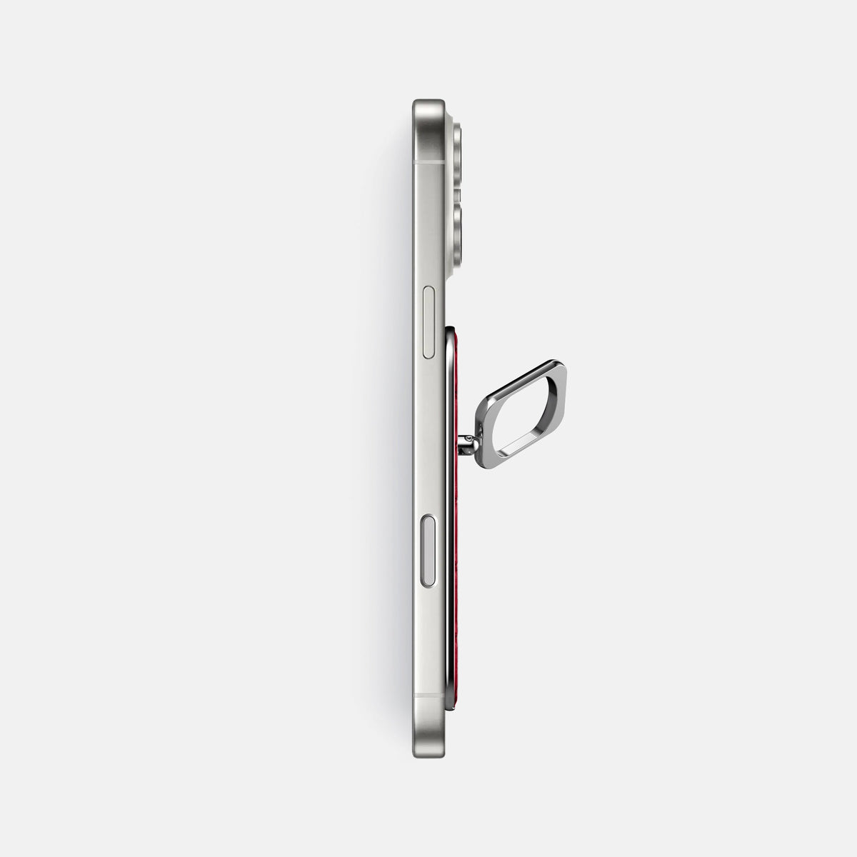 MagSafe Ring For iPhone 18 Pro Max In Porosus Crocodile -3 | Burgundy-Steel