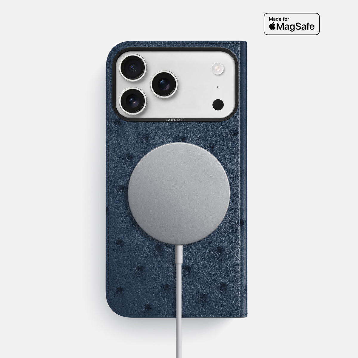 Folio Case For iPhone 17 Pro Max In Ostrich -3 | Navy-Blue-Black