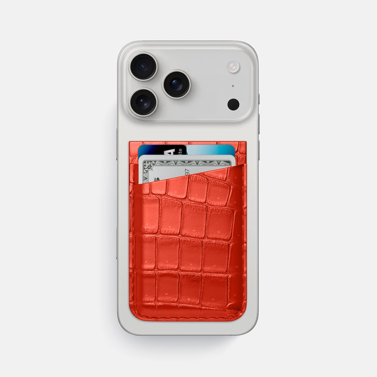 MagSafe Wallet For iPhone 17 Pro Max In Porosus Crocodile -1 | Rust