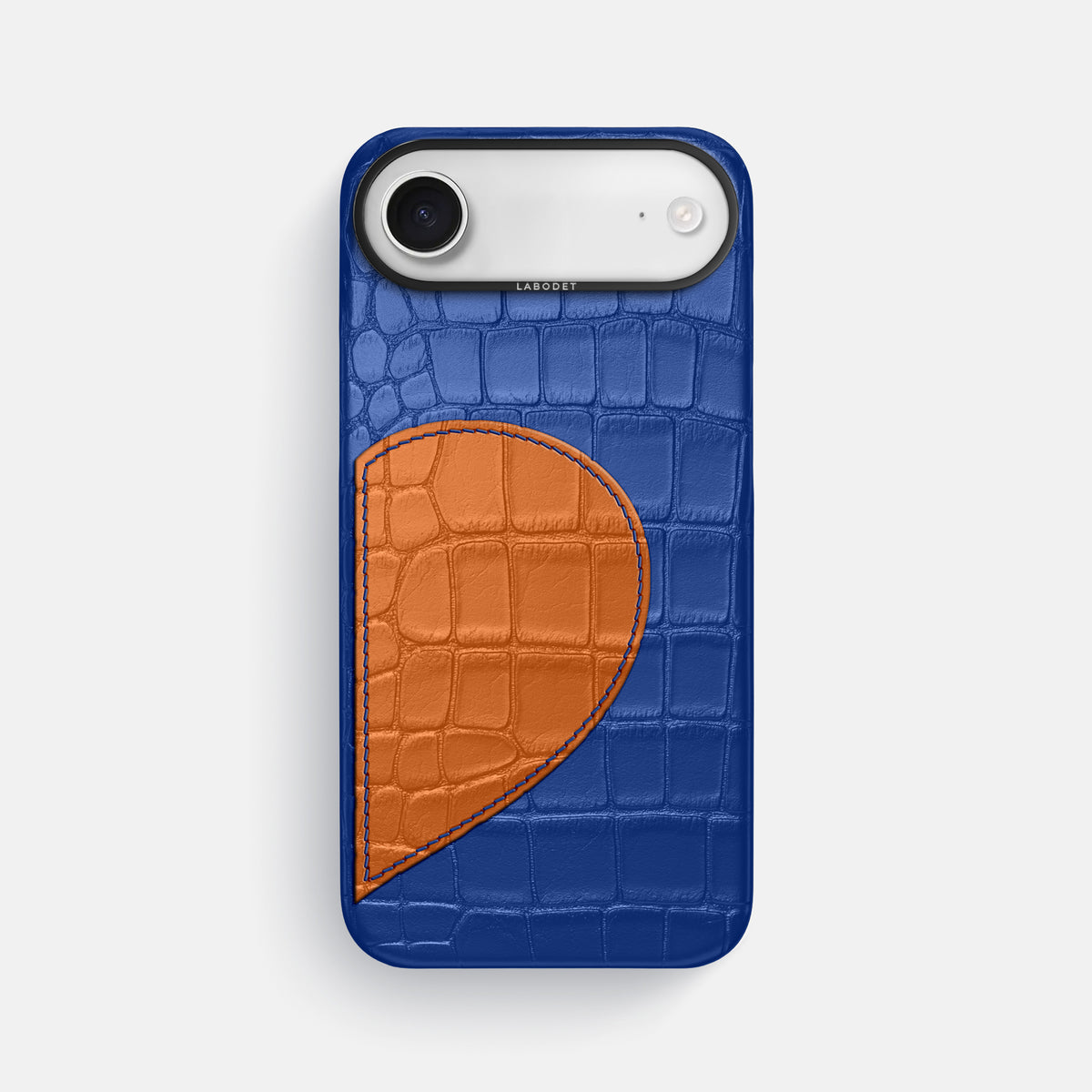 Classic Case With Half Heart - Right For iPhone 17 Air In Alligator -1 | Royal-Blue-Black