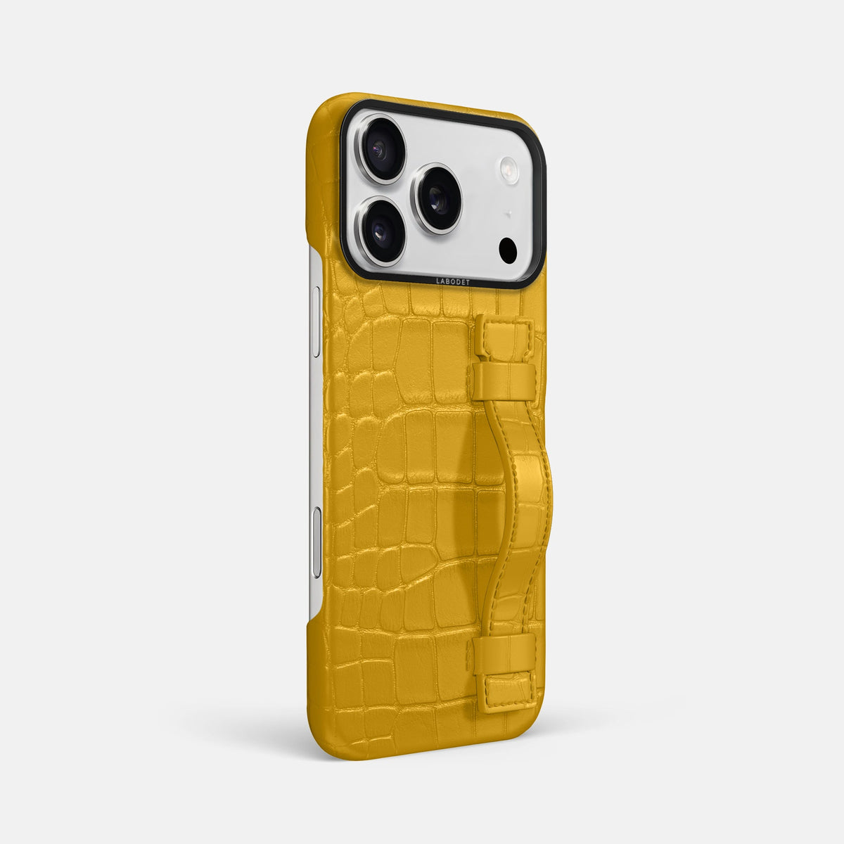Handle Case For iPhone 18 Pro Max In Alligator -2 | Yellow-Black