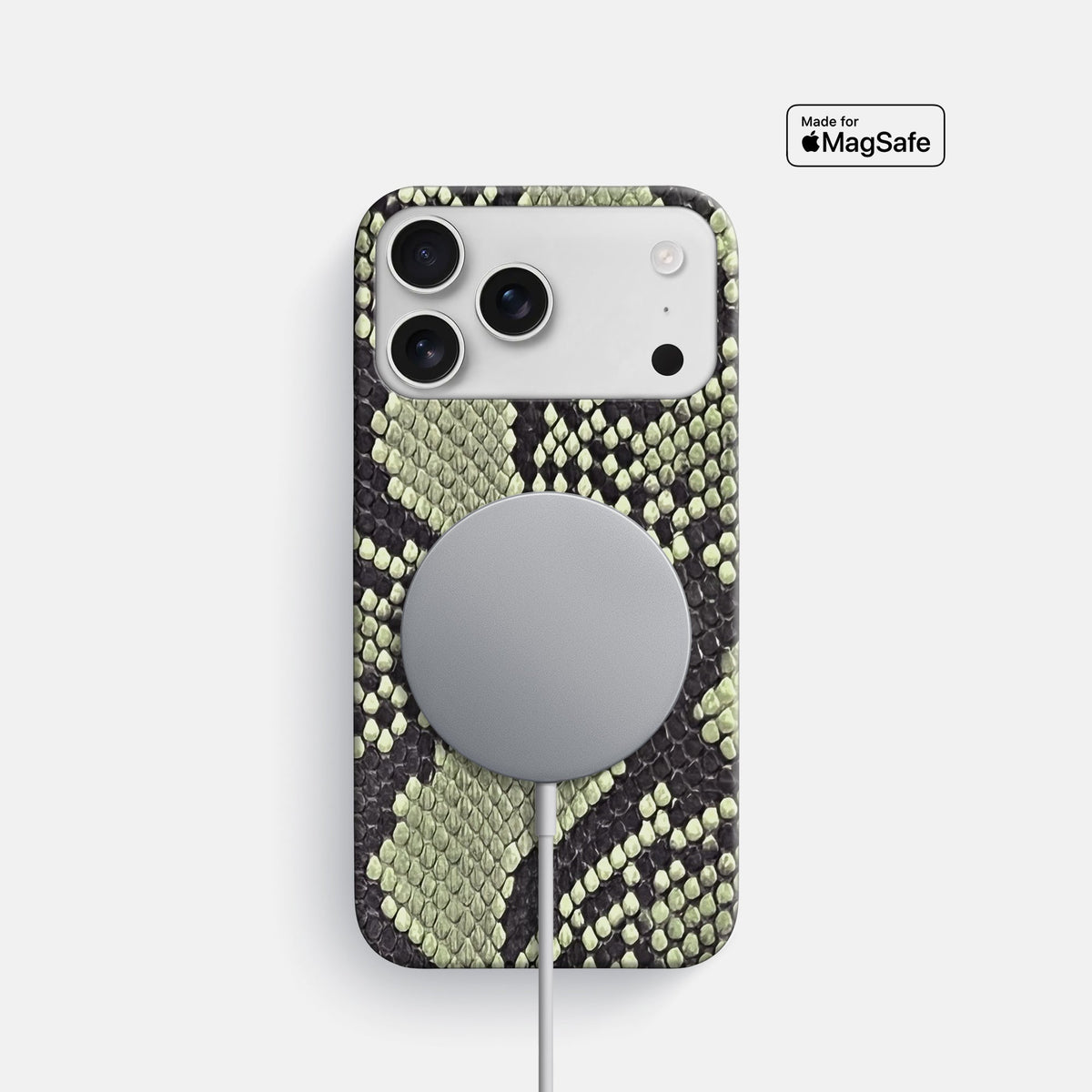 Slim Case For iPhone 18 Pro In Deluxe Python -5 | Army-Green