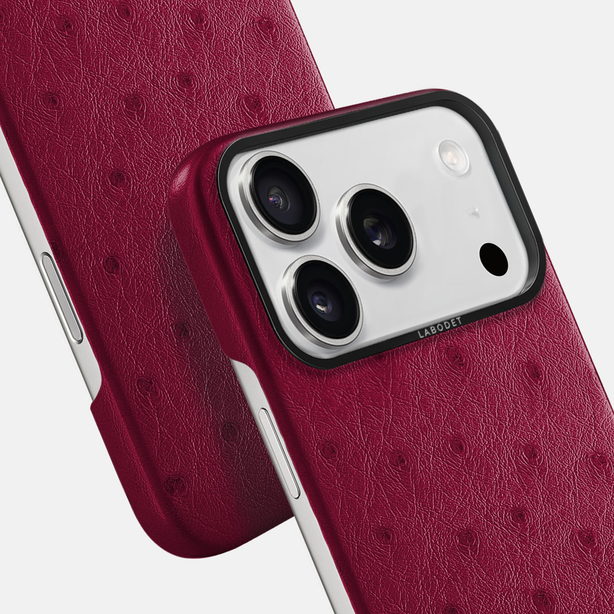 Classic Case For iPhone 17 Pro Max In Ostrich -6 | Bordeaux-Black