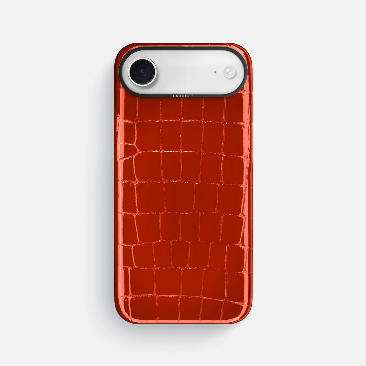 Classic Case For iPhone 17 Air In Shiny Alligator -1 | Orange-Black