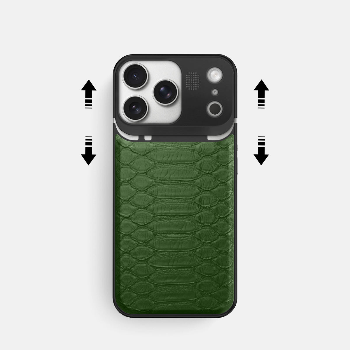 Metal Case For iPhone 17 Pro In Python -2 | Green-Black