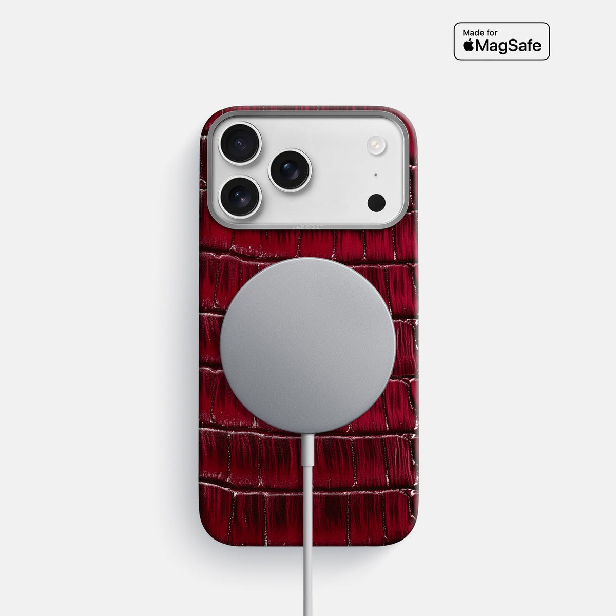 Classic Case For iPhone 18 Pro In Patina Alligator -5 | Havana-Burgundy-Steel