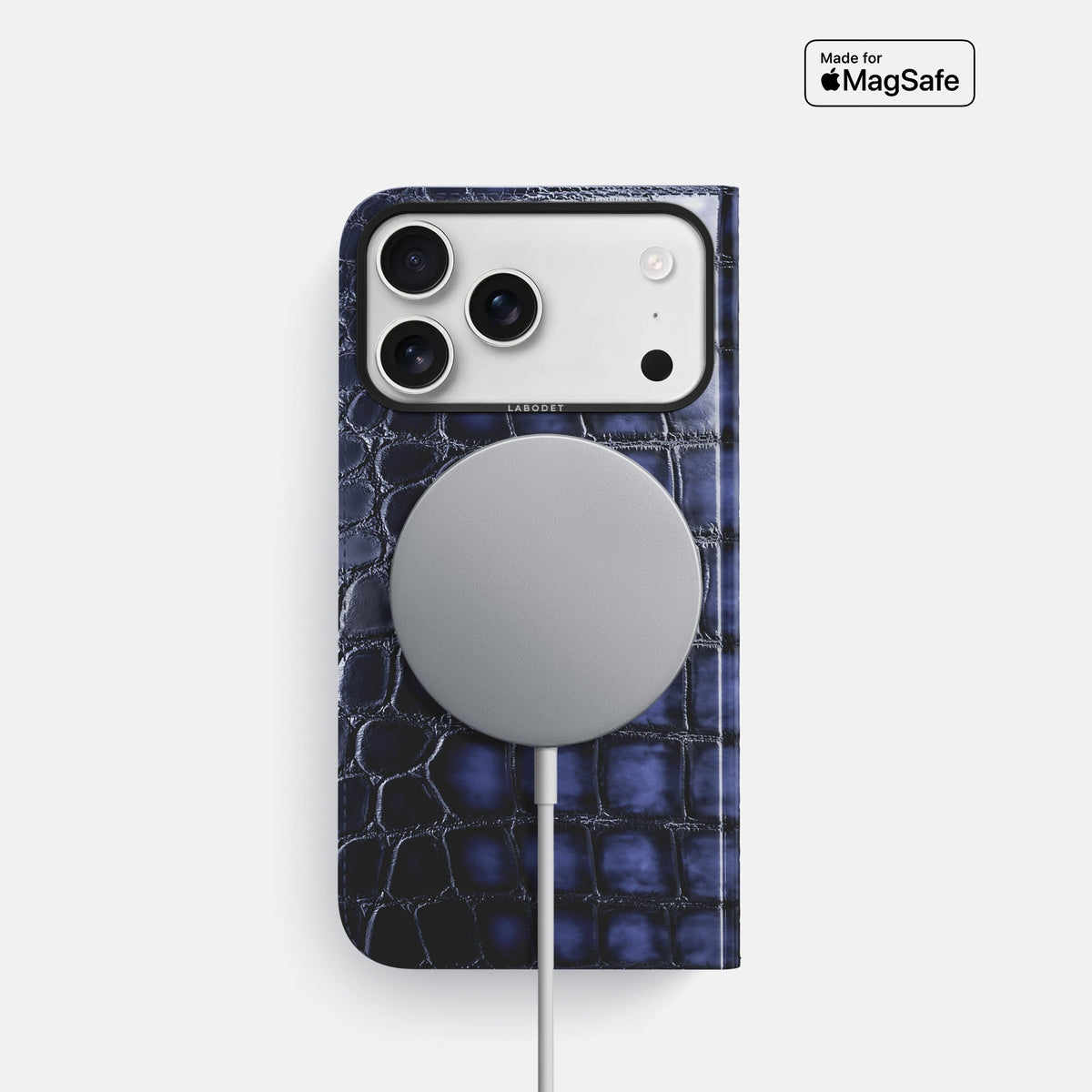 Folio Case For iPhone 18 Pro In Patina Alligator -3 | Havana-Blue-Black