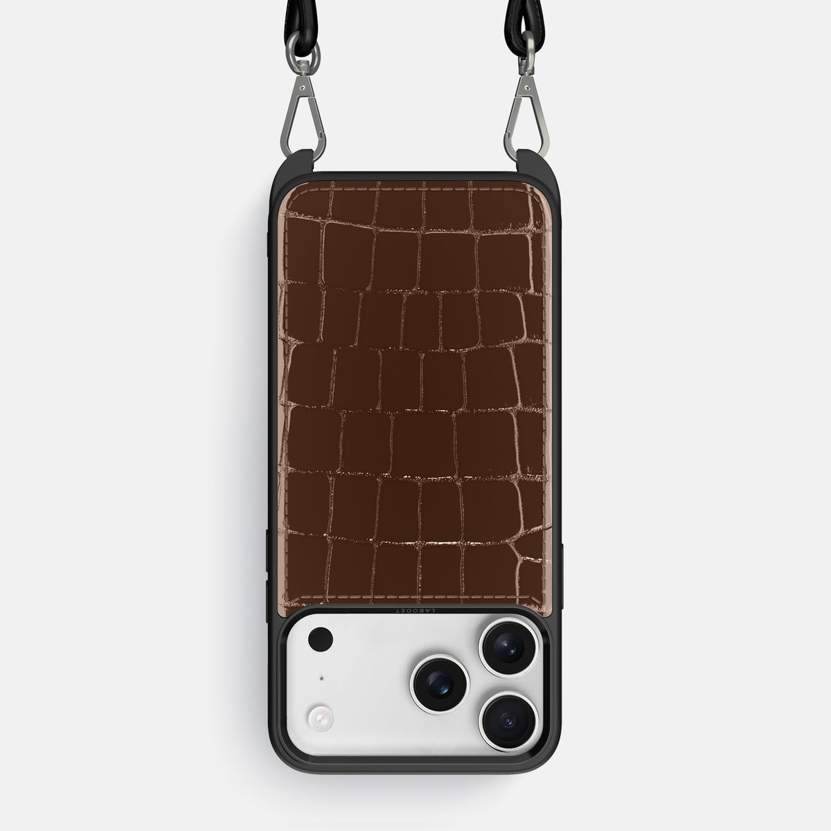 Crossbody Sport Case For iPhone 17 Pro Max In Shiny Alligator -1 | Brown
