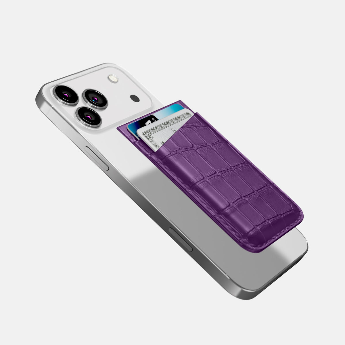 MagSafe Wallet For iPhone 18 Pro In Alligator -4 | Purple