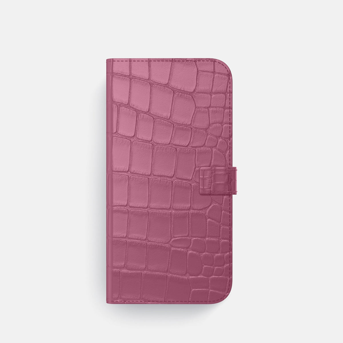 Folio Case with Clasp For iPhone 18 Pro In Alligator -4 | Pink-Lagoon-Steel