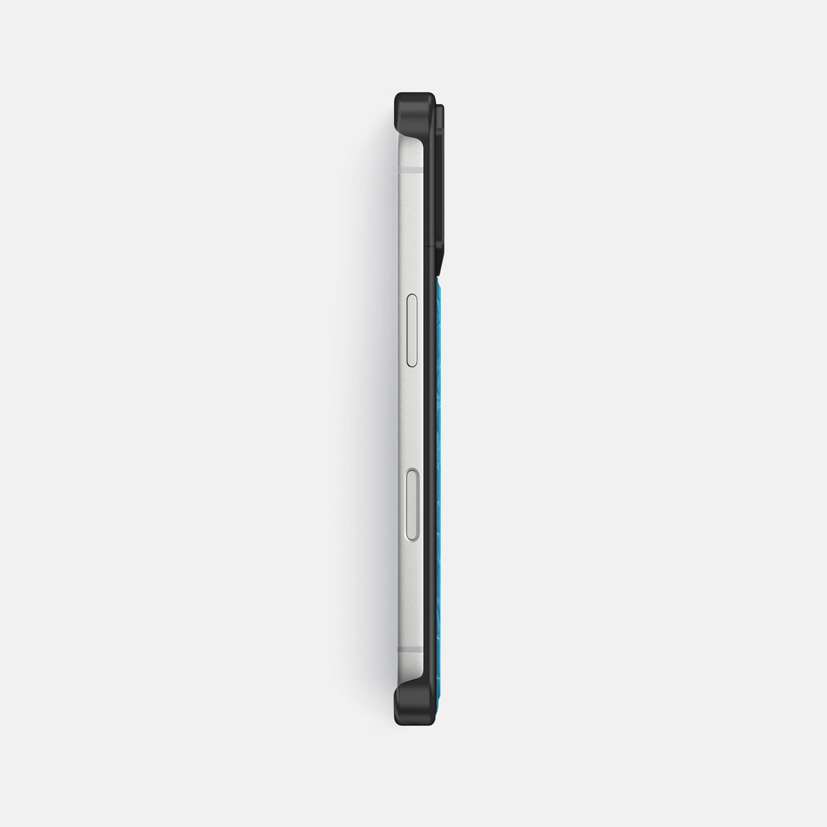 Metal Case For iPhone 17 Pro Max In Alligator -3 | Curaçao-Blue-Black