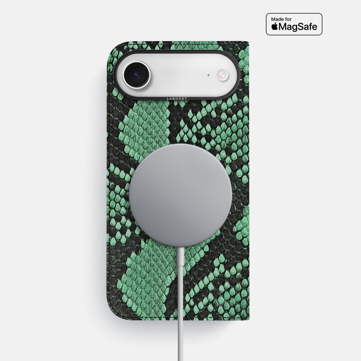 Folio Case For iPhone 17 Air In Deluxe Python -3 | Forest-Green-Black
