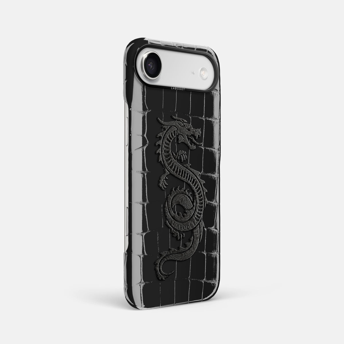 Classic Case With Carbon Dragon For iPhone 17 Air In Shiny Alligator -2 | Black-Black