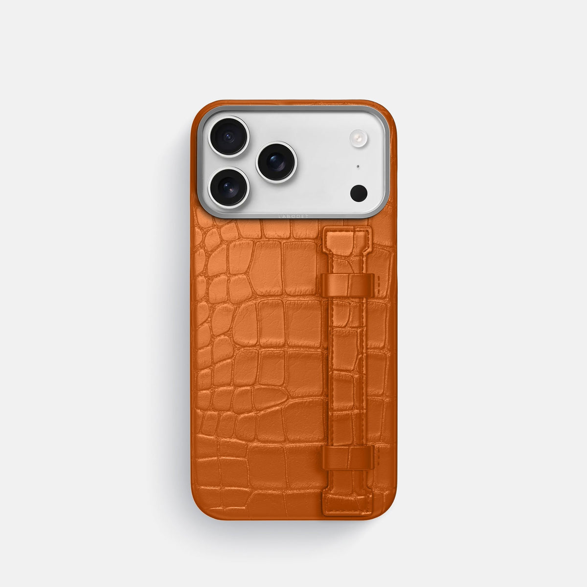 Handle Case For iPhone 18 Pro In Alligator -1 | Orange-Steel