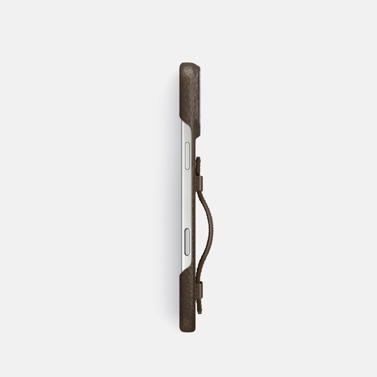 Handle Case For iPhone 18 Pro In Calf -3 | Dark-Brown-Steel