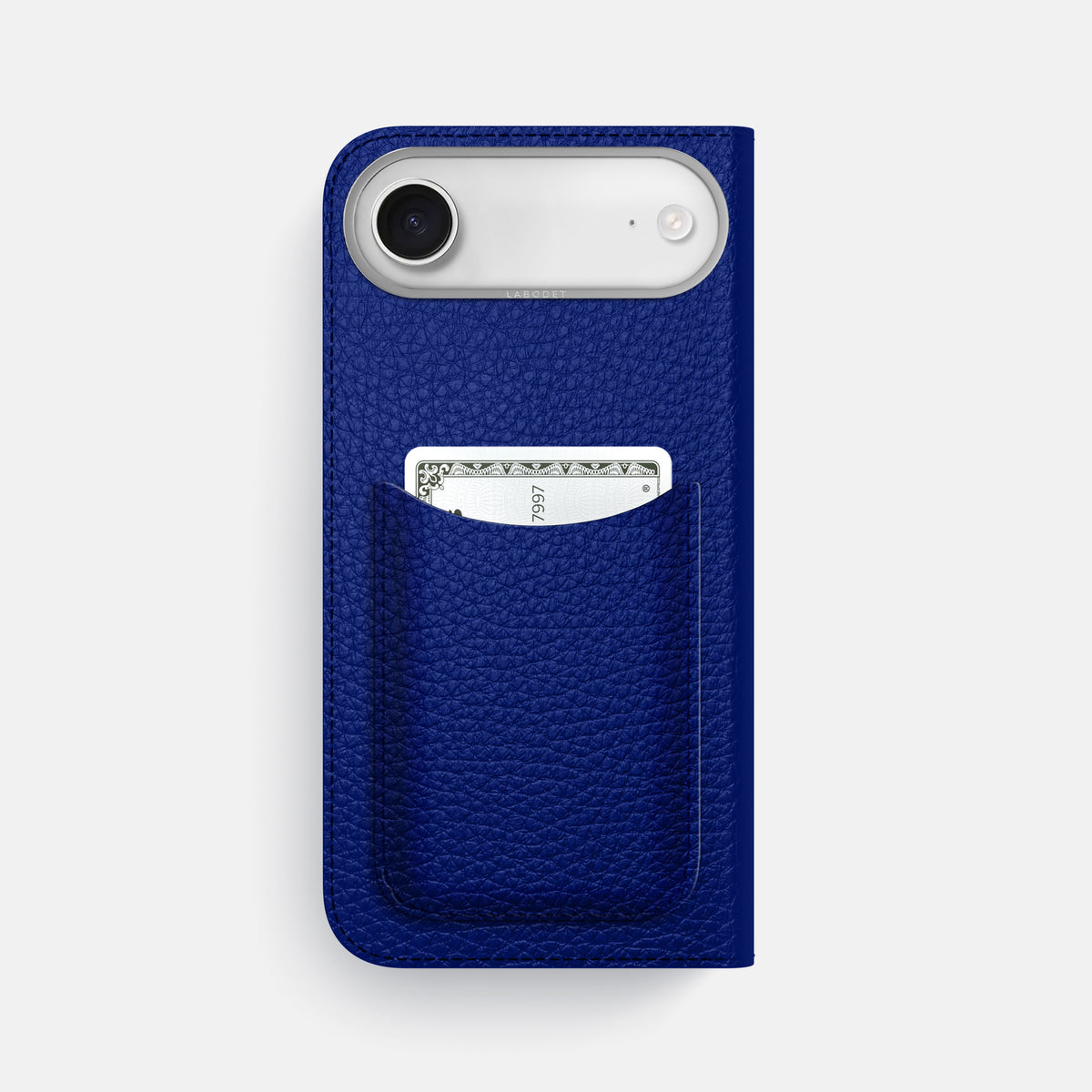 Folio Case with Card For iPhone 17 Air In Calf -3 | Royal-Blue-Steel